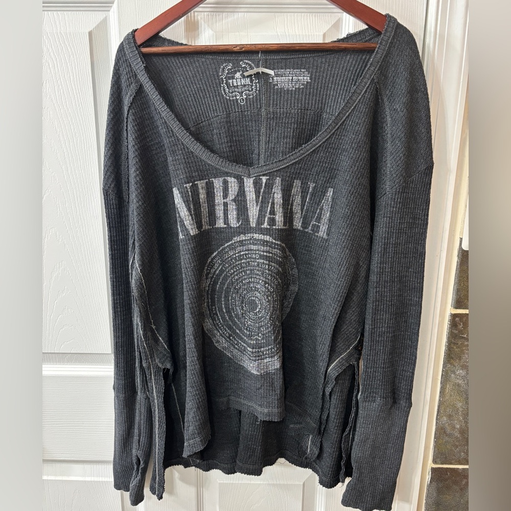 Trunk Ltd Charcoal Nirvana Long Sleeve Tee